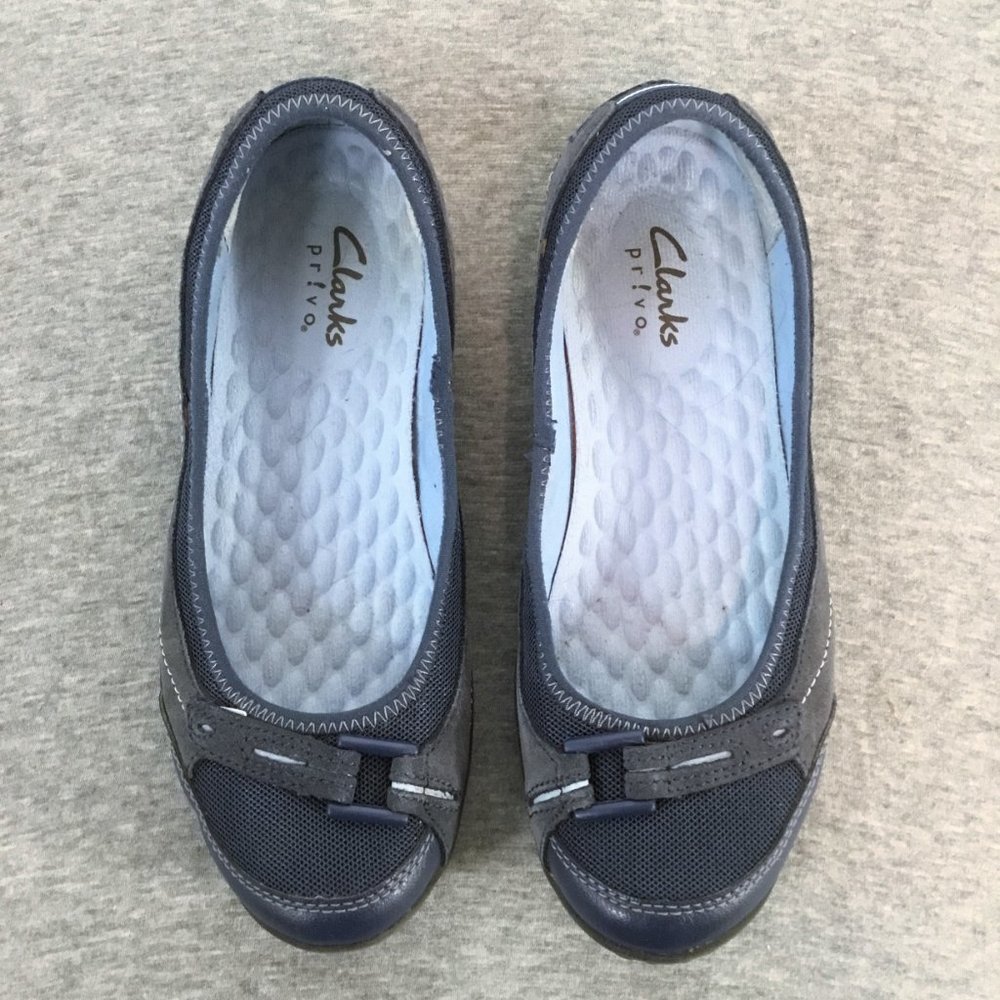 Clarks Blue Suede Flats